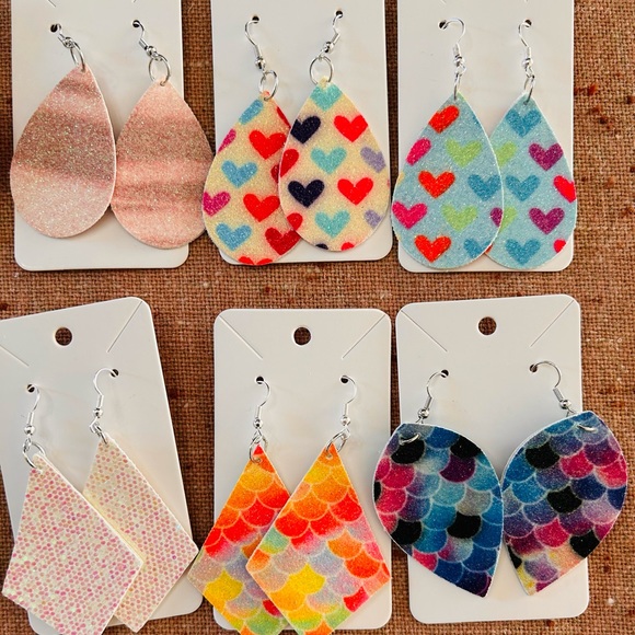 Faux Leather Earrings - Picture 5 of 5